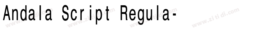 Andala Script Regula字体转换